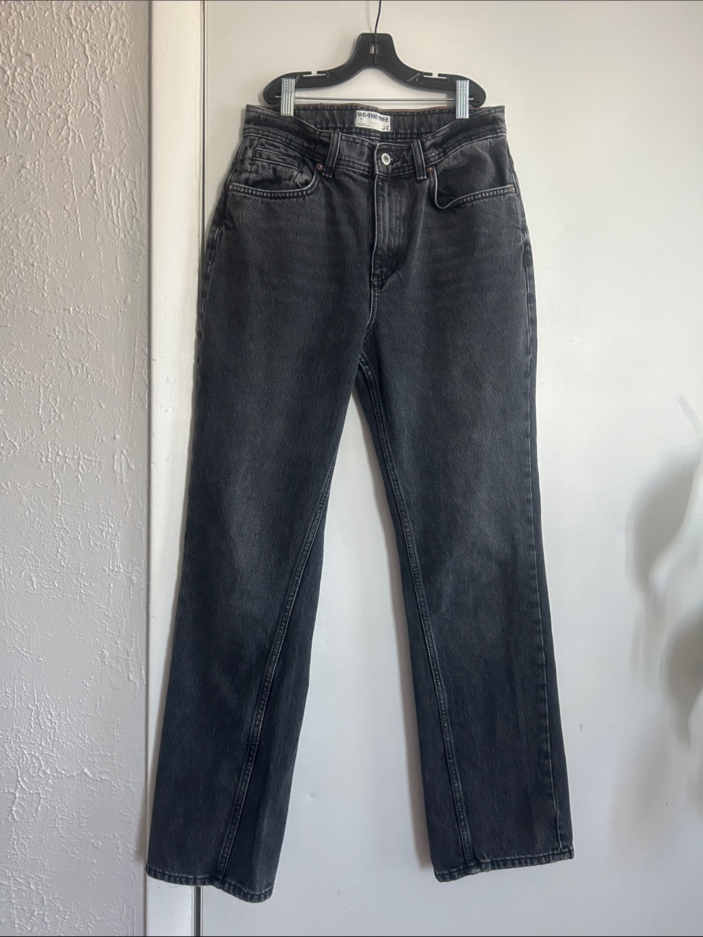 We The Free Straight Leg Jeans - Faded Charcoal Black